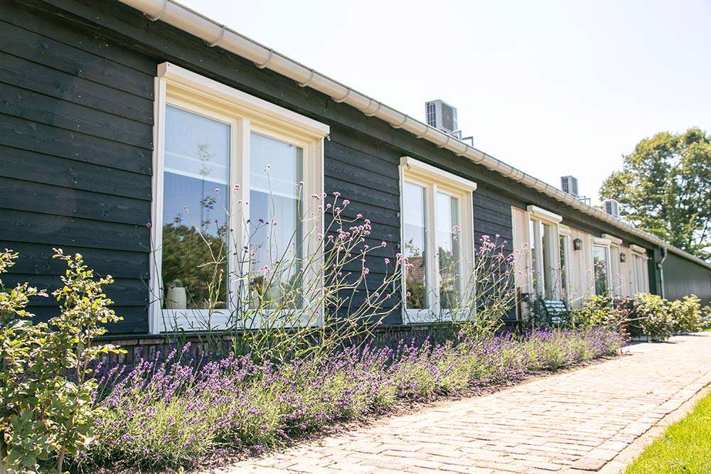 Tuin & Uitzicht • achterzijde B&B | Bed and Breakfast In ons Straatje, Kruisstraat Rosmalen - Noord-Brabant